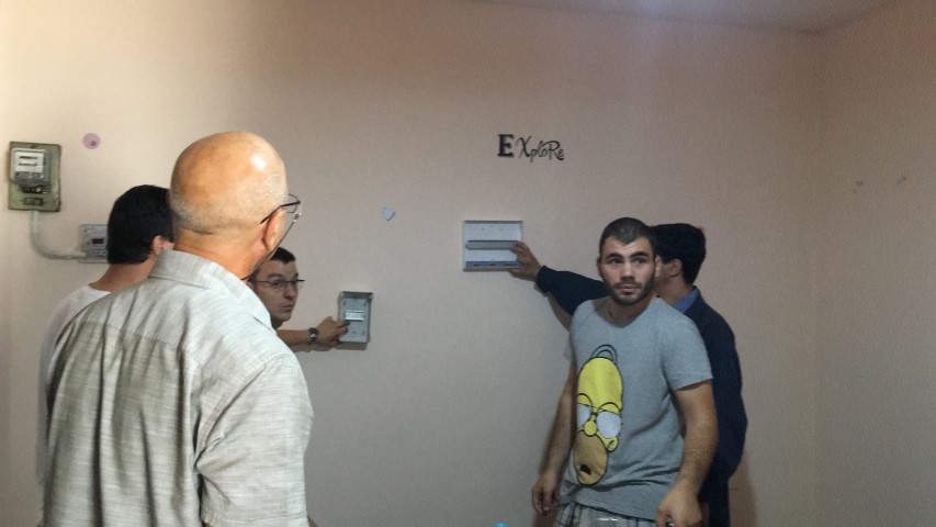 Trasare instalatie electrica in executie aparenta.JPG