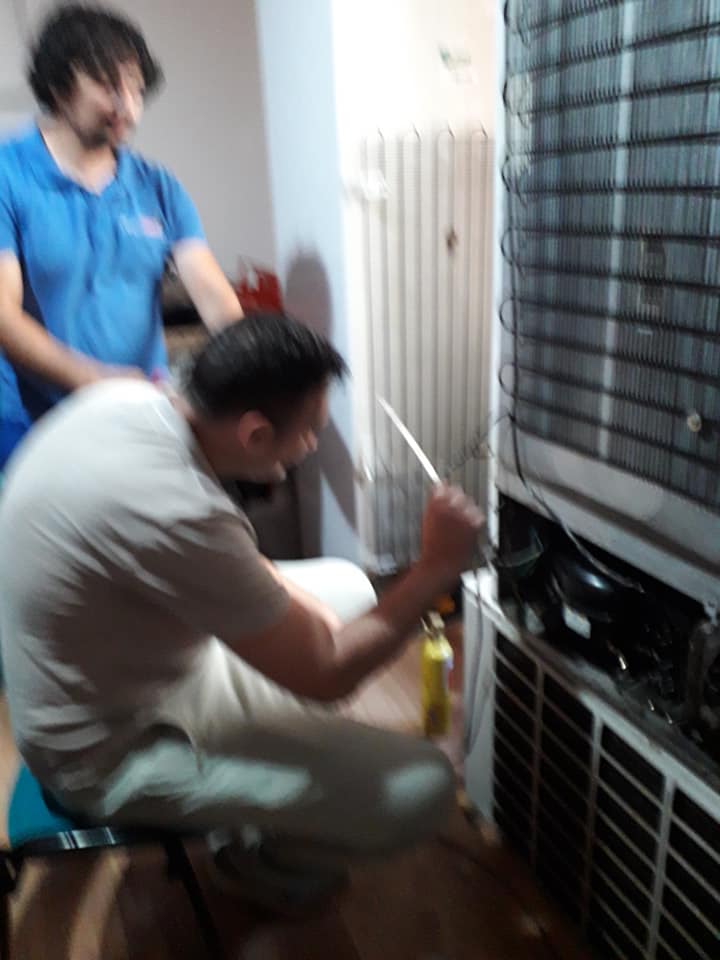 Montat filtru deshidrator combina cu freon R600A.jpg