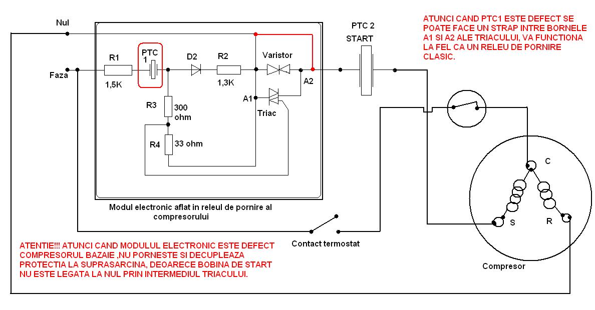 Modul el. aflat in releul de pornire compresor de Rosu Florian..JPG